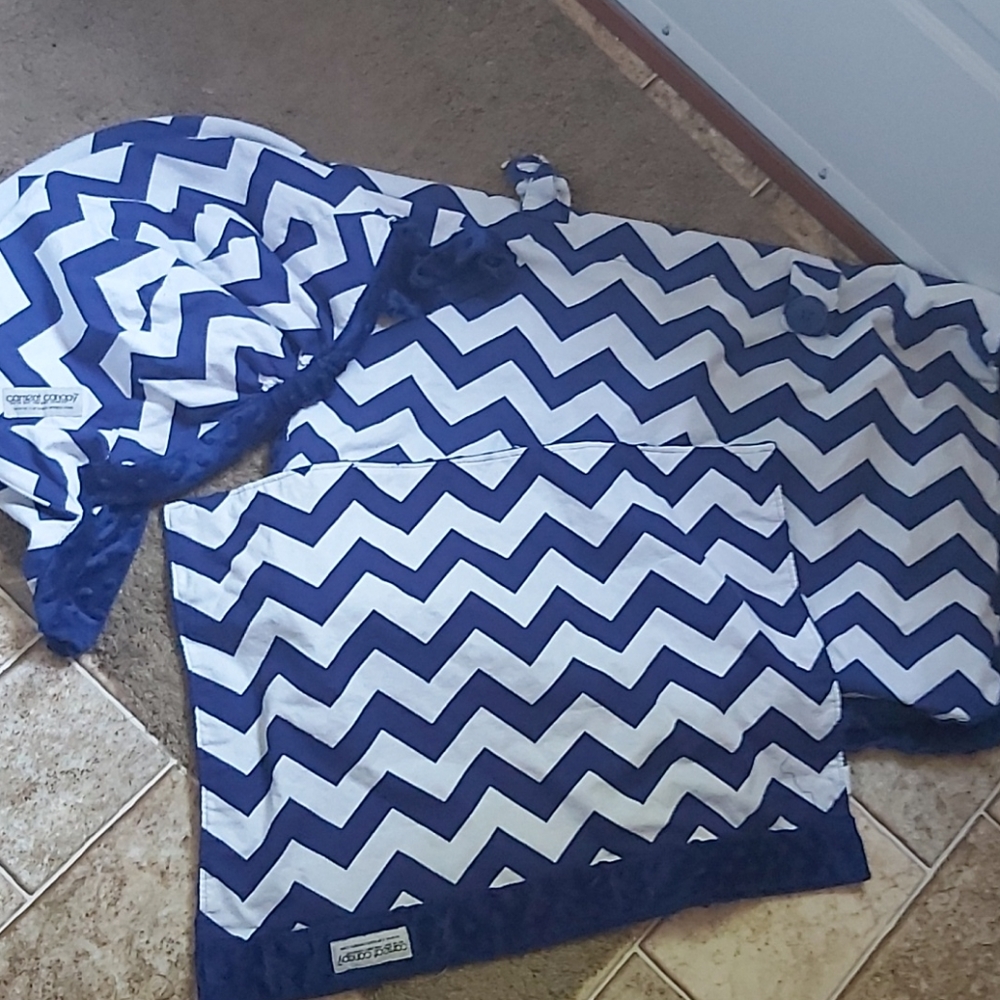 3 piece - infant carseat canopy set.